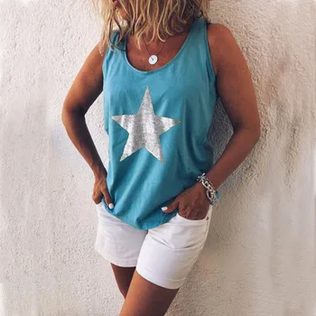 Plus Size S-5XL Women Clothing Sleeveless Printed Stars O Neck T-shirt Female Casual Sexy Loose Bottoming Top Tees SJ2788E
Plus Size S-5XL Women Clothing Sleeveless Printed Stars O Neck T-shirt Female Casual Sexy Loose Bottoming Top Tees SJ2788E