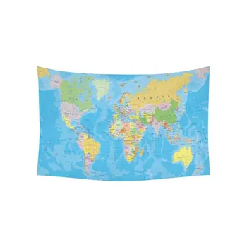 CHARMHOME Educational Wall Art Home Decor Colored World Map with Countries and Cities Name Tapestry Wall Hanging Blanket
CHARMHOME Educational Wall Art Home Decor Colored World Map with Countries and Cities Name Tapestry Wall Hanging Blanket