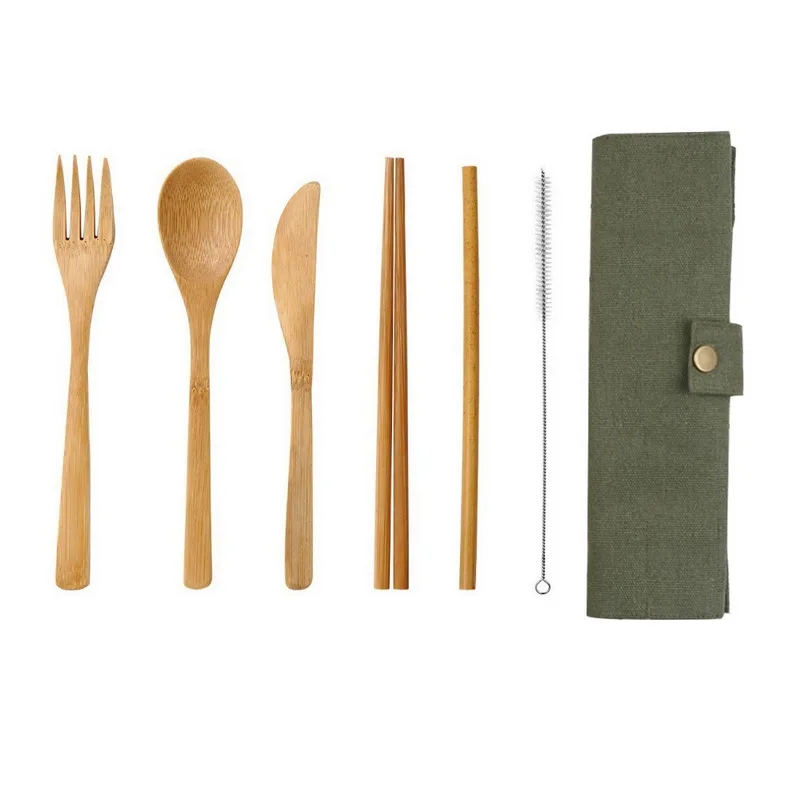 IVYSHION 7pcs/set Reusable Utensils With Pouch Camping Utensils Waste Fork Spoon Knife Flatware Set Wooden Travel Cutlery Set
IVYSHION 7pcs/set Reusable Utensils With Pouch Camping Utensils Waste Fork Spoon Knife Flatware Set Wooden Travel Cutlery Set