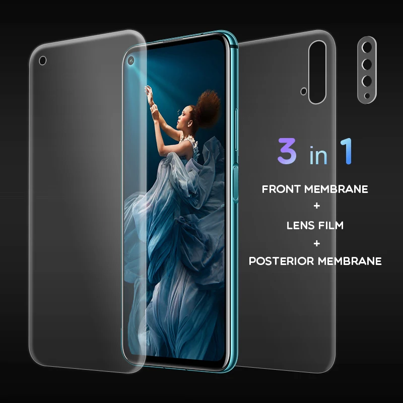 For Huawei Honor 20 pro Screen Protector Hydrogel 9D Full Cover Film On For Honor 20 Front Film + Back Film + Camera Lens Glass
For Huawei Honor 20 pro Screen Protector Hydrogel 9D Full Cover Film On For Honor 20 Front Film + Back Film + Camera Lens Glass