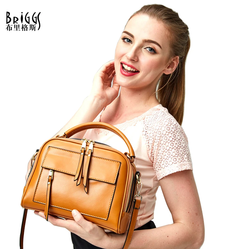 BRIGGS Vinatge Trunk Tote Split Leather Crossbody Bag Famous Designer Brand Handbags High Quality Ladies Shoulder Bags For Women
BRIGGS Vinatge Trunk Tote Split Leather Crossbody Bag Famous Designer Brand Handbags High Quality Ladies Shoulder Bags For Women