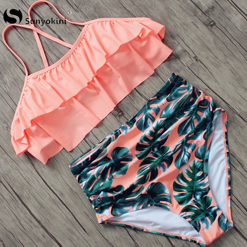 Sunyokini Bikinis Women Swimwear 2019 High Waist Swimsuit Halter Sexy Bikini Set Retro Bathing Suits Plus Size Swimwear 3XL
Sunyokini Bikinis Women Swimwear 2019 High Waist Swimsuit Halter Sexy Bikini Set Retro Bathing Suits Plus Size Swimwear 3XL