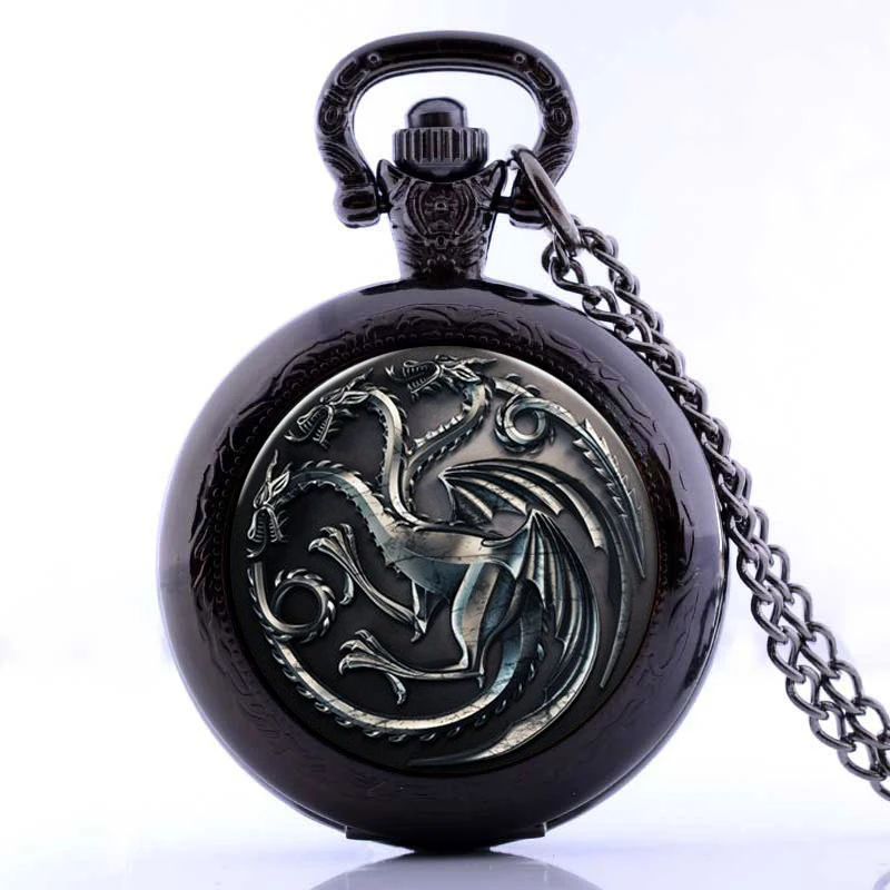New Antique House Targaryen "Fire and Blood" A Song of Ice and Fire The Game of Thrones Pocket Watch Necklace
New Antique House Targaryen "Fire and Blood" A Song of Ice and Fire The Game of Thrones Pocket Watch Necklace