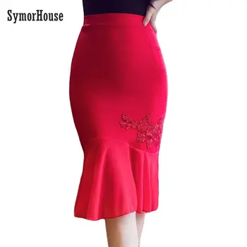 Plus Size New Chiffon Patchwork Fashion Women's Bodycon Embroidery Skirt High Waist Package Hip Sexy Midi Pencil Skirt Black Red
Plus Size New Chiffon Patchwork Fashion Women's Bodycon Embroidery Skirt High Waist Package Hip Sexy Midi Pencil Skirt Black Red