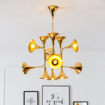Modern Nordic Delightfull Poti Horn Chandelier Lighting Gold Creative Hotels Villa Musical Instruments Pendant Lamp Fixtures
Modern Nordic Delightfull Poti Horn Chandelier Lighting Gold Creative Hotels Villa Musical Instruments Pendant Lamp Fixtures