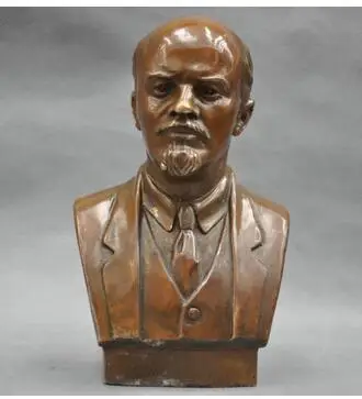 Art Bronze Decoration Crafts Brass old collect 7'' Soviet Leader Vladimir Ilyich Ulyanov Lenin Bust Bronze Statue
Art Bronze Decoration Crafts Brass old collect 7'' Soviet Leader Vladimir Ilyich Ulyanov Lenin Bust Bronze Statue