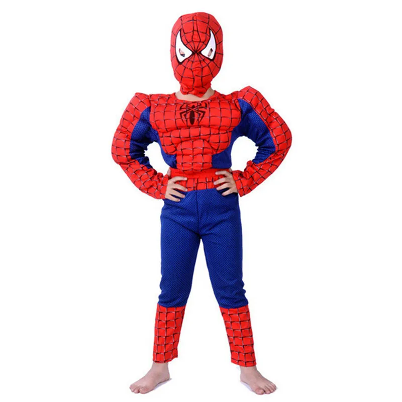 Muscle Spiderman Cosplay Costume kids Boys Peter Parker Christams New Year spider man mask party clohing
Muscle Spiderman Cosplay Costume kids Boys Peter Parker Christams New Year spider man mask party clohing