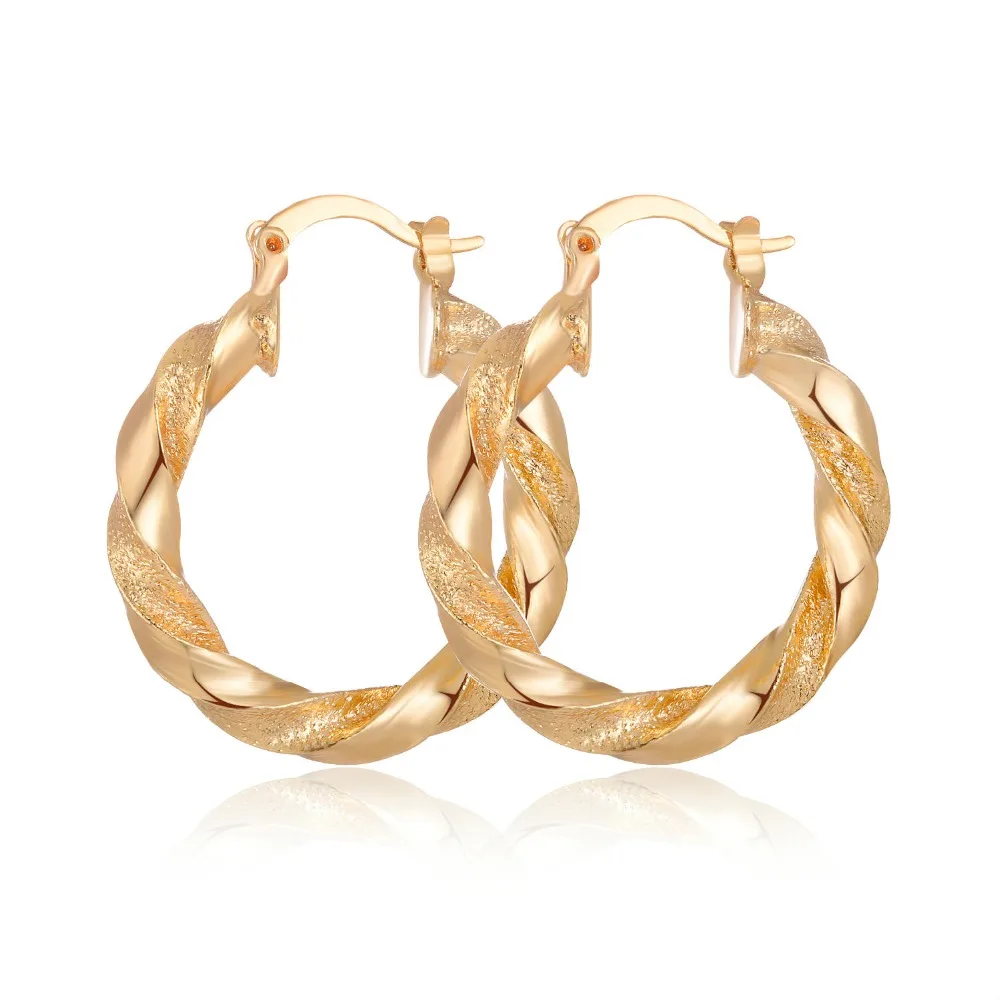Top Quality Small Simple Romantic Jewelry Gold Color Round Twist Hoop Earrings For Women ZK50 Brinco Feminino Gifts 30MM
Top Quality Small Simple Romantic Jewelry Gold Color Round Twist Hoop Earrings For Women ZK50 Brinco Feminino Gifts 30MM