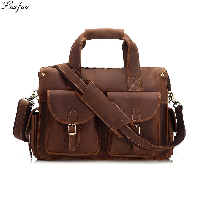 Vintage Men's Briefcase Genuine Cowhide Leather 16" PC Laptop Bag Crazy Horse Leather Business Messenger Bag Work Tote for man
Vintage Men's Briefcase Genuine Cowhide Leather 16" PC Laptop Bag Crazy Horse Leather Business Messenger Bag Work Tote for man