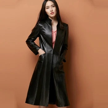PU Leather Trench Coat Women High Quality 2018 New Autumn Winter PU Leather Coats Long Slim PU Leather Trench Plus Size M-4XL
PU Leather Trench Coat Women High Quality 2018 New Autumn Winter PU Leather Coats Long Slim PU Leather Trench Plus Size M-4XL