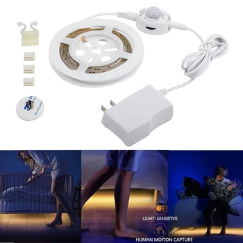 Smart LED motion sensor light tape 5V smd 3528 60led/m power adapter night LED strip for home room loft kitchen cabinet decor
Smart LED motion sensor light tape 5V smd 3528 60led/m power adapter night LED strip for home room loft kitchen cabinet decor
