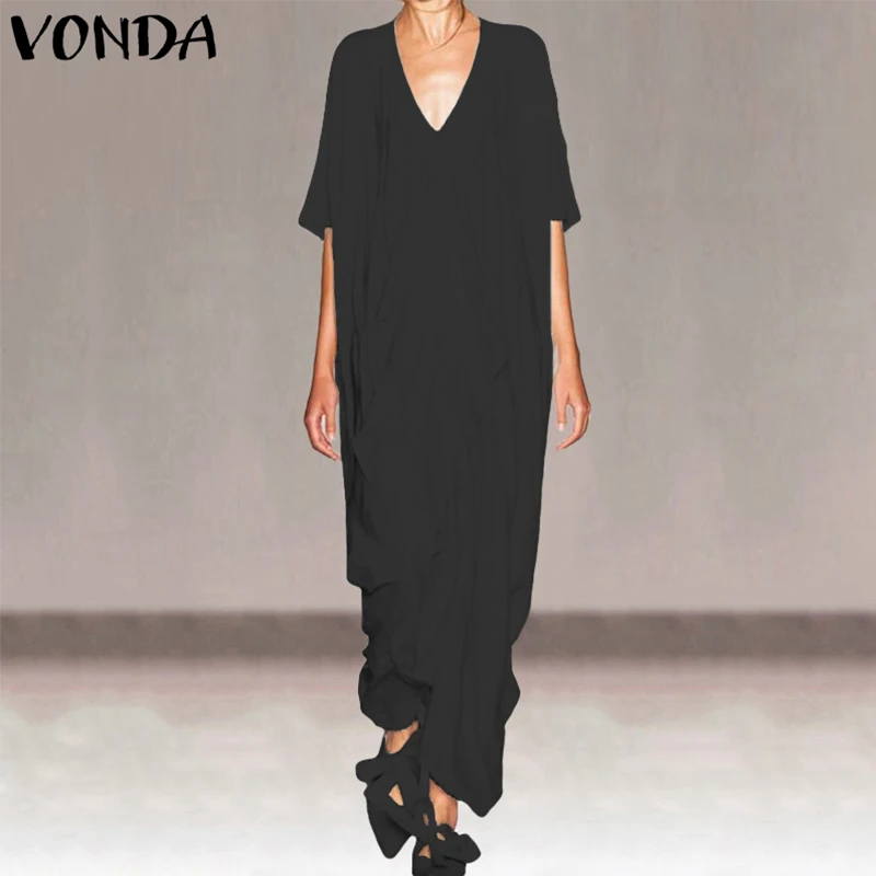 VONDA Women Vintage Dresses Summer Half Sleeve Party Long Dress Bohemian Casual Loose Long Shirt Vestidos Robe Femme Plus Size
VONDA Women Vintage Dresses Summer Half Sleeve Party Long Dress Bohemian Casual Loose Long Shirt Vestidos Robe Femme Plus Size