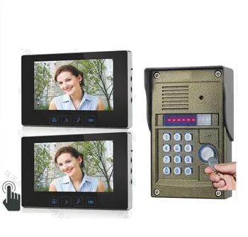 ZHUDELE New Arrival Home Security Intercom System 7"Video Door Phone,700TVLine Camera,Night vision ID card & Password Unlock 1V2
ZHUDELE New Arrival Home Security Intercom System 7"Video Door Phone,700TVLine Camera,Night vision ID card & Password Unlock 1V2