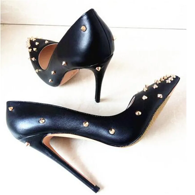Gorgeous Rivets Pointed-toe High Heel Pumps Sexy Women Dress Black White Gold Rivals Shoes 10 cm 12 cm Lady Party Heel Pumps
Gorgeous Rivets Pointed-toe High Heel Pumps Sexy Women Dress Black White Gold Rivals Shoes 10 cm 12 cm Lady Party Heel Pumps