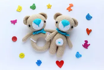 Amigurumi crochet baby shower teddy bear and teddy tattle gift for freind, 
Amigurumi crochet baby shower teddy bear and teddy tattle gift for freind,