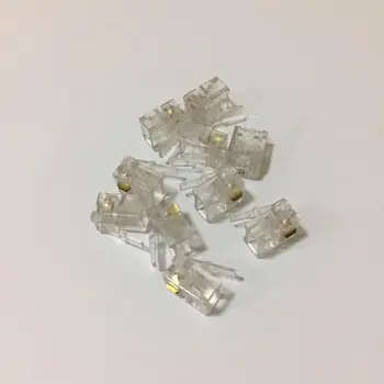 10pcs RJ11 telephone crystal head gold plated 6P2C crystal head 2-core phone head crystal head
10pcs RJ11 telephone crystal head gold plated 6P2C crystal head 2-core phone head crystal head