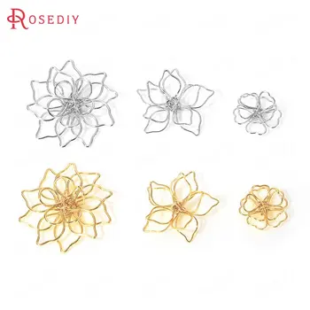 (35992)6PCS 15MM 25MM 31MM 24K Gold Color Brass 3D Wire Flower Charms Pendants High Quality Diy Jewelry Findings Accessories
(35992)6PCS 15MM 25MM 31MM 24K Gold Color Brass 3D Wire Flower Charms Pendants High Quality Diy Jewelry Findings Accessories