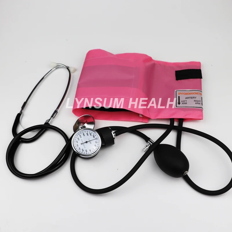 Pink Color Blood Pressure Monitor BP Cuff Stethoscope Arm Aneroid Sphygmomanometer with Stethoscope
Pink Color Blood Pressure Monitor BP Cuff Stethoscope Arm Aneroid Sphygmomanometer with Stethoscope