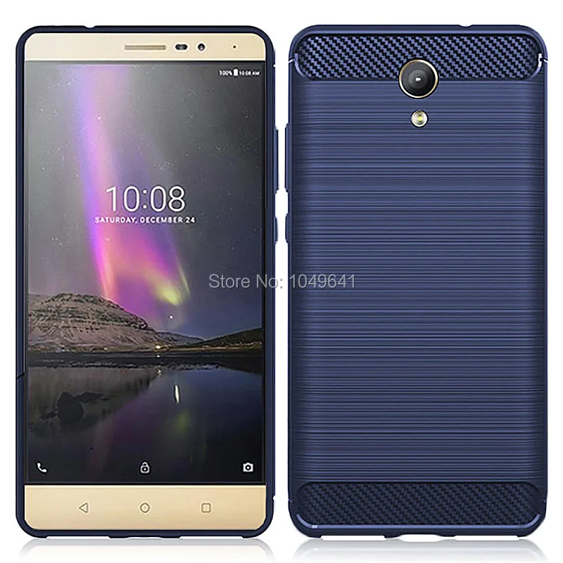 LEN1535L_1_Carbon Fibre Texture TPU Protective Case for Lenovo Phab 2 6.4 inch