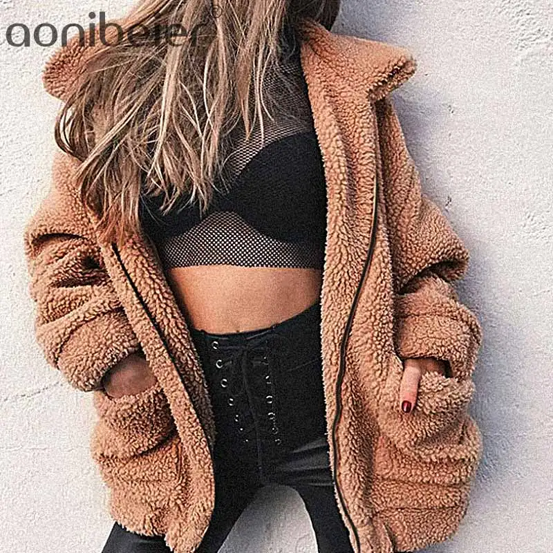 Aonibeier Plus Size Faux Fur Autumn Winter Jacket Women Casual Fur Coat Female Fashion Plush Loose Coats Streetwear Outerwear
Aonibeier Plus Size Faux Fur Autumn Winter Jacket Women Casual Fur Coat Female Fashion Plush Loose Coats Streetwear Outerwear