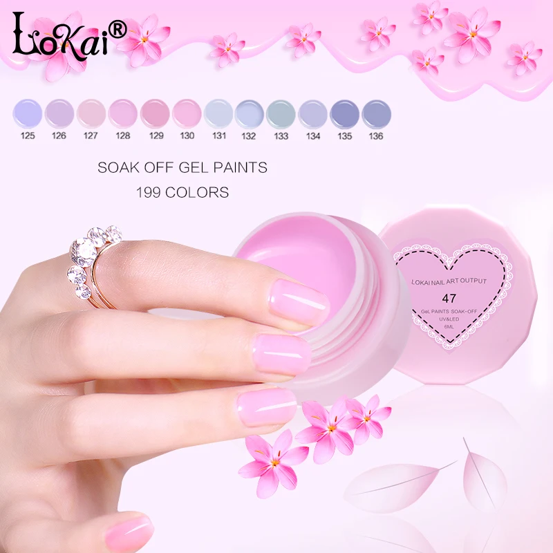УФ краска для ногтей Гель лак розового и фиолетового цвета 6 мл|gel pink|nail gel colorled nail |