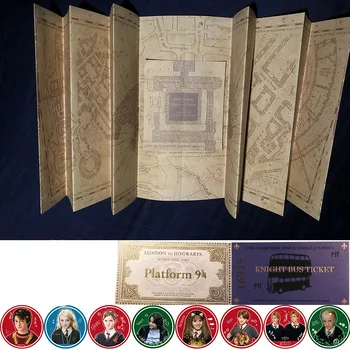 The Marauder's Map/Hogwart Letter/Platform 3/4 Tickets Hp Wizard Ron Hedwig Hermione King's Cross Railway Station
The Marauder's Map/Hogwart Letter/Platform 3/4 Tickets Hp Wizard Ron Hedwig Hermione King's Cross Railway Station