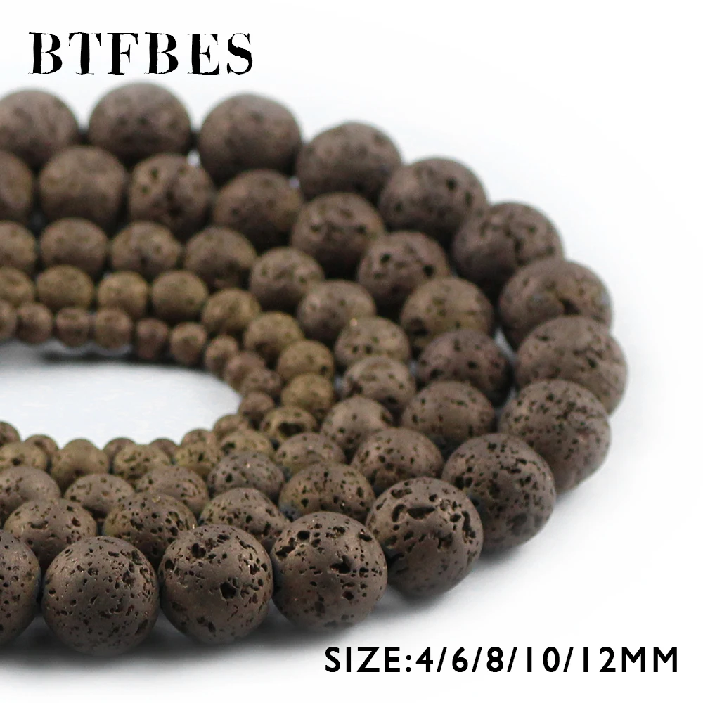 BTFBES Bronze Color Plating Natural Lava Stone 4 6 8 10 12mm Round Rock Loose Beads for DIY jewelry Bracelet Making Accessories
BTFBES Bronze Color Plating Natural Lava Stone 4 6 8 10 12mm Round Rock Loose Beads for DIY jewelry Bracelet Making Accessories