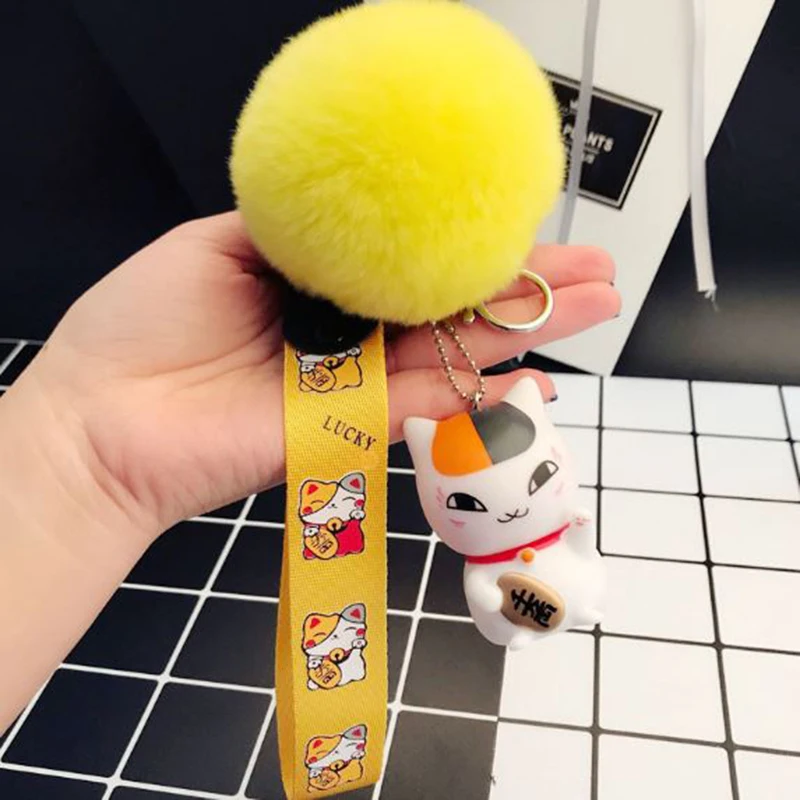 1 Pc Cute Cartoon Japan Natsume Yuujinchou Nyanko Sensei Cat Keychain Fur Ball Pompons Keyring Lucky Cat Bag Pendant Plush Toy
1 Pc Cute Cartoon Japan Natsume Yuujinchou Nyanko Sensei Cat Keychain Fur Ball Pompons Keyring Lucky Cat Bag Pendant Plush Toy