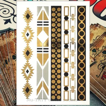 Nu-TATY 24 style Temporary Tattoo Body Art, Square Large golden ectangle Designs, Flash Tattoo Sticker Waterproof 21*15cm
Nu-TATY 24 style Temporary Tattoo Body Art, Square Large golden ectangle Designs, Flash Tattoo Sticker Waterproof 21*15cm