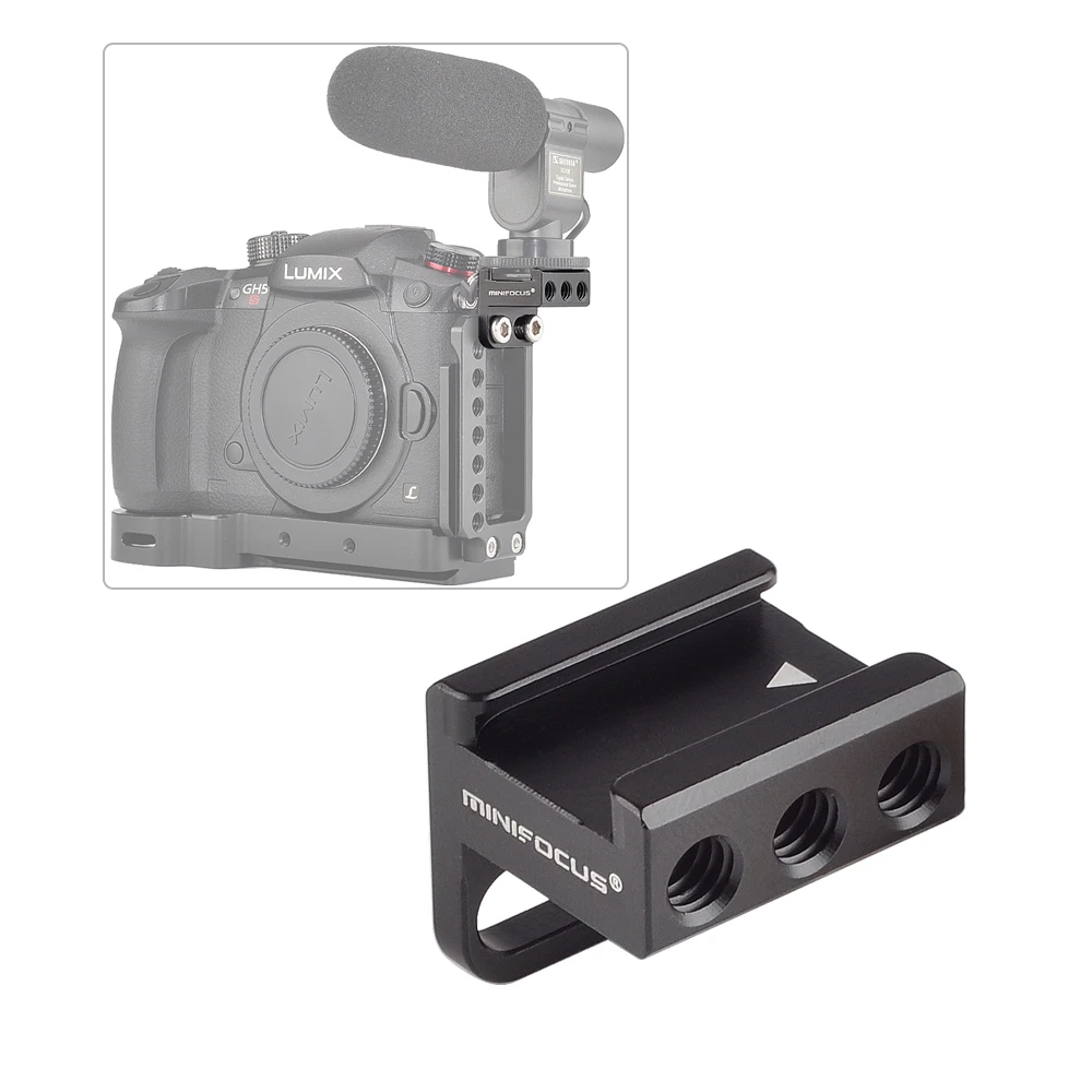 Camera Cold Shoe Mount Adapter 90 degree Angled for DSLR Camera Rig Attach to Side Cage Camera Handle L Plate with 1/4" Screws
Camera Cold Shoe Mount Adapter 90 degree Angled for DSLR Camera Rig Attach to Side Cage Camera Handle L Plate with 1/4" Screws