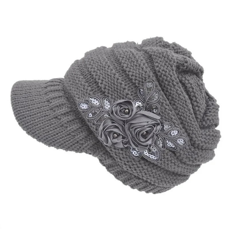 Hat 1pc Hat Women's Cable Knit Visor Hat With Flower Accent Fashion Accessories 2018 oct25
Hat 1pc Hat Women's Cable Knit Visor Hat With Flower Accent Fashion Accessories 2018 oct25