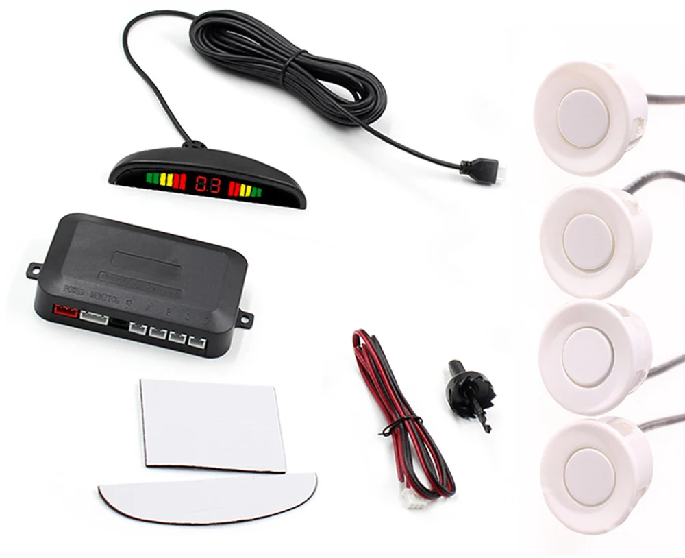Car Auto Led Parking Sensor Parktronic Display 4 Sensors Reverse Backup Assistance Radar Detector Light Heart Monitor System
Car Auto Led Parking Sensor Parktronic Display 4 Sensors Reverse Backup Assistance Radar Detector Light Heart Monitor System