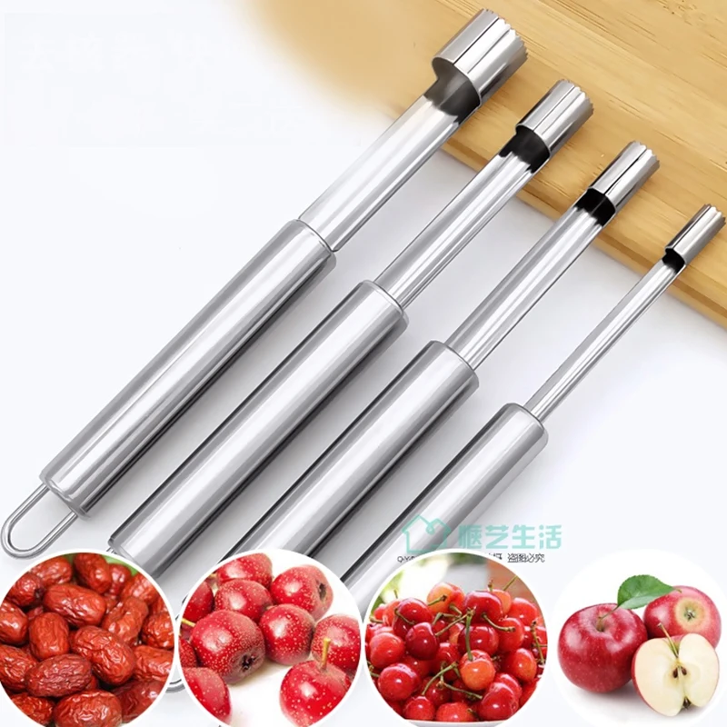 Jujube kernel, cherry, apple, coring tool, hawthorn seed core extractor, fruit pulp separator, stainless steel.
Jujube kernel, cherry, apple, coring tool, hawthorn seed core extractor, fruit pulp separator, stainless steel.