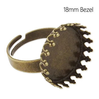 18 mm Bronze Plated Brass Crown Caps Ring Settings Blanks fit Glass Cabochon Cameo DIY Rings Trays Wholesale-C4685
18 mm Bronze Plated Brass Crown Caps Ring Settings Blanks fit Glass Cabochon Cameo DIY Rings Trays Wholesale-C4685