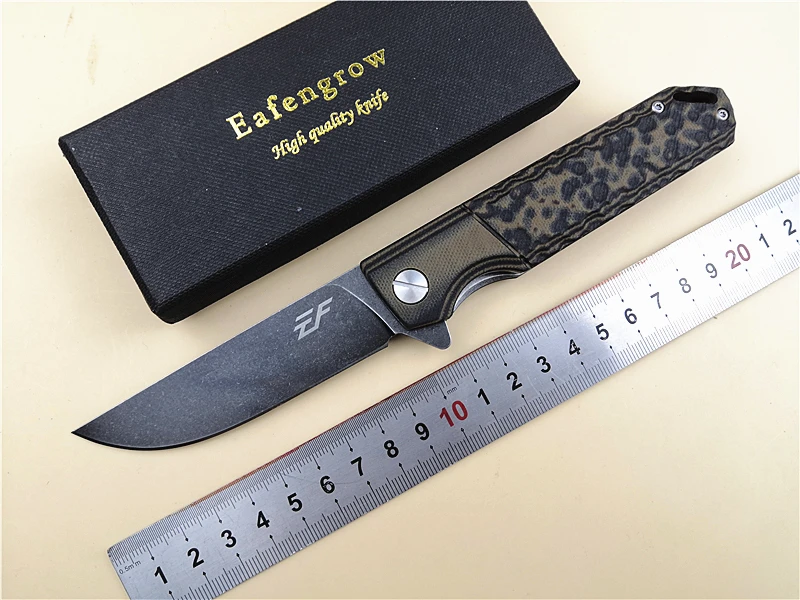Pocket folding knife Eafengrow EF72 D2 blade G10 handle ball bearing Flipper Knife Survival/Hunting/EDC/hunting/Kitchen knife
Pocket folding knife Eafengrow EF72 D2 blade G10 handle ball bearing Flipper Knife Survival/Hunting/EDC/hunting/Kitchen knife