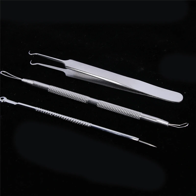 3 Pcs/set Stainless Steel Black Head kit Remove Acne Needle Curve Clip Hook Braid Needle Tweezers Pimple Extractor Remover Kits
3 Pcs/set Stainless Steel Black Head kit Remove Acne Needle Curve Clip Hook Braid Needle Tweezers Pimple Extractor Remover Kits