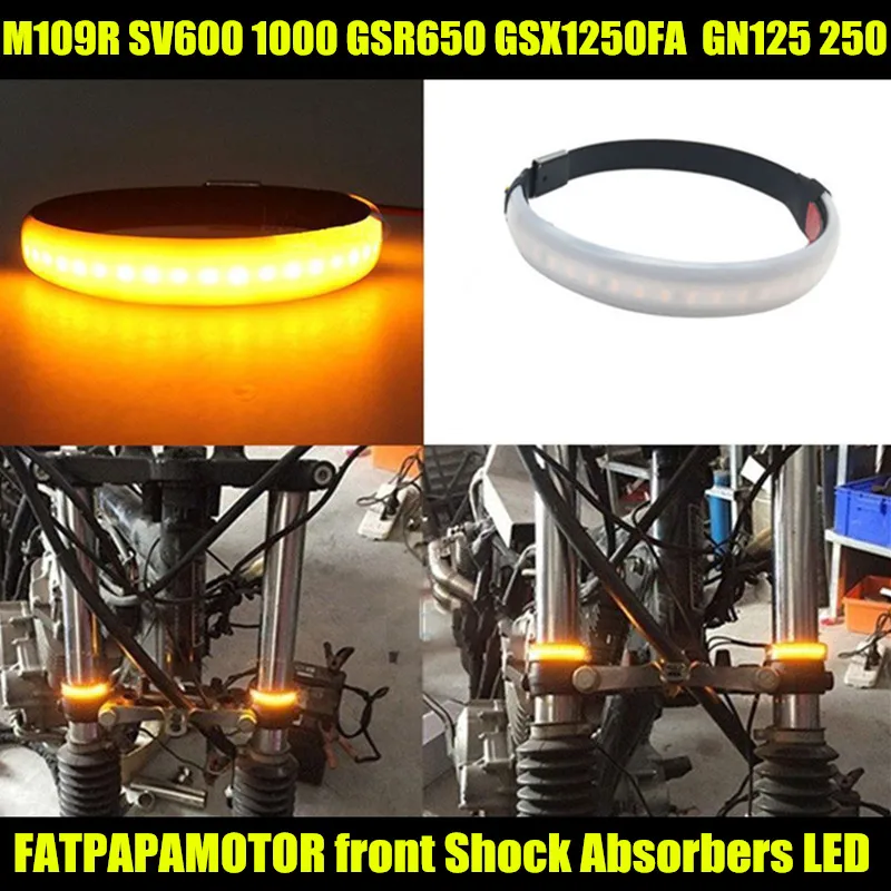 Фото Motorcycle Accessories Shock Absorber Modification LED Turn lights FOR SUZUKI M109R SV600 1000 GSR650 GSX1250FA GN125 250 GS125 |