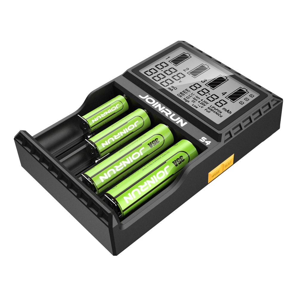 Joinrun S4 18650 зарядное устройство для литий ионных аккумуляторов Smart Li ion/Ni MH/Ni CD 14500 16340