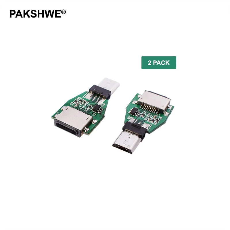 2x DIY Lightning Female to Micro USB/Type C Male SYNC Charge Adapter Converter PCBA for iPhone 6 7 8 X Cable to Android
2x DIY Lightning Female to Micro USB/Type C Male SYNC Charge Adapter Converter PCBA for iPhone 6 7 8 X Cable to Android