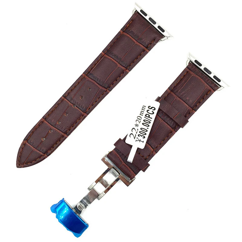 New Genuine Leather Wathcband Butterfly buckle for Apple iWatch Women 38mm 42mm Width Watch Bnad Strap Mens+Connector
New Genuine Leather Wathcband Butterfly buckle for Apple iWatch Women 38mm 42mm Width Watch Bnad Strap Mens+Connector