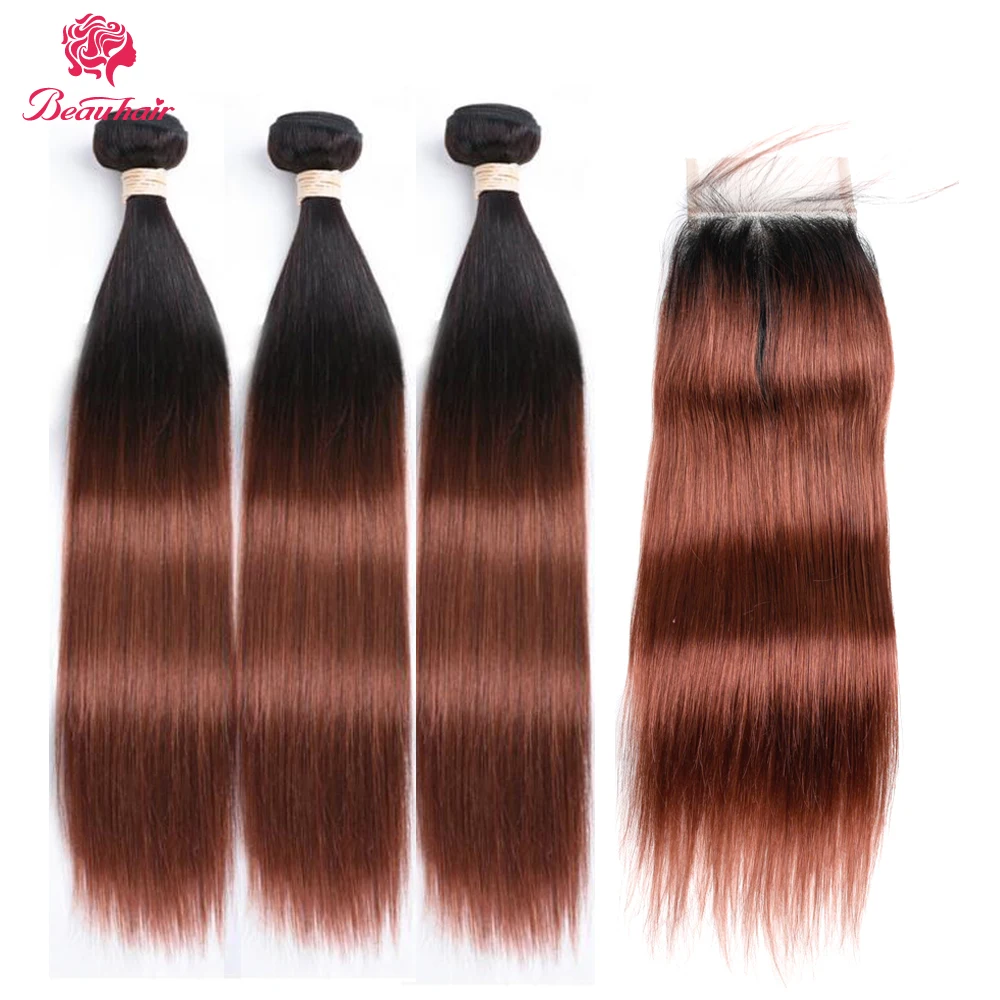 Beau Hair Straight Ombre 3 Bundles with Closure Deals T1B/33# Human Hair Bundles With Closure Malaysian Hair Weave Non-remy Hair
Beau Hair Straight Ombre 3 Bundles with Closure Deals T1B/33# Human Hair Bundles With Closure Malaysian Hair Weave Non-remy Hair