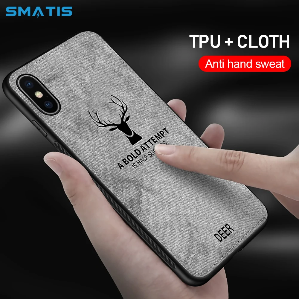3D Deer Soft TPU Case for iPhone XR XS Max X 7 8 6 6S Plus Cloth Texture Cover Luxury Fabric Elk Coque Anti Fingerprints Fundas
3D Deer Soft TPU Case for iPhone XR XS Max X 7 8 6 6S Plus Cloth Texture Cover Luxury Fabric Elk Coque Anti Fingerprints Fundas