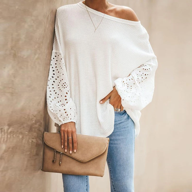 New Fashion Women's Lace Blouse Sexy Hollow Out Embroidery Shirt Casual Summer Ladies White Lantern Sleeve Loose Blouse Tops
New Fashion Women's Lace Blouse Sexy Hollow Out Embroidery Shirt Casual Summer Ladies White Lantern Sleeve Loose Blouse Tops