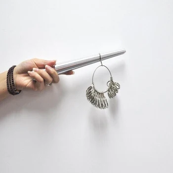 New Measuring Tools Ring with Rings Mandrel Stick Practical Ring Sizer Finger Sizing Set Ring Jewelry Tools Useful
New Measuring Tools Ring with Rings Mandrel Stick Practical Ring Sizer Finger Sizing Set Ring Jewelry Tools Useful