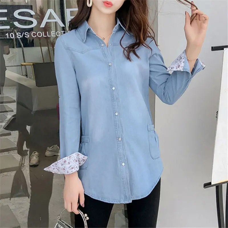 Autumn Spring Cotton Denim Women Blouses Fashion Long Sleeve Shirts Women Tops Jeans Blouse Female Casual Loose Women Blusa
Autumn Spring Cotton Denim Women Blouses Fashion Long Sleeve Shirts Women Tops Jeans Blouse Female Casual Loose Women Blusa