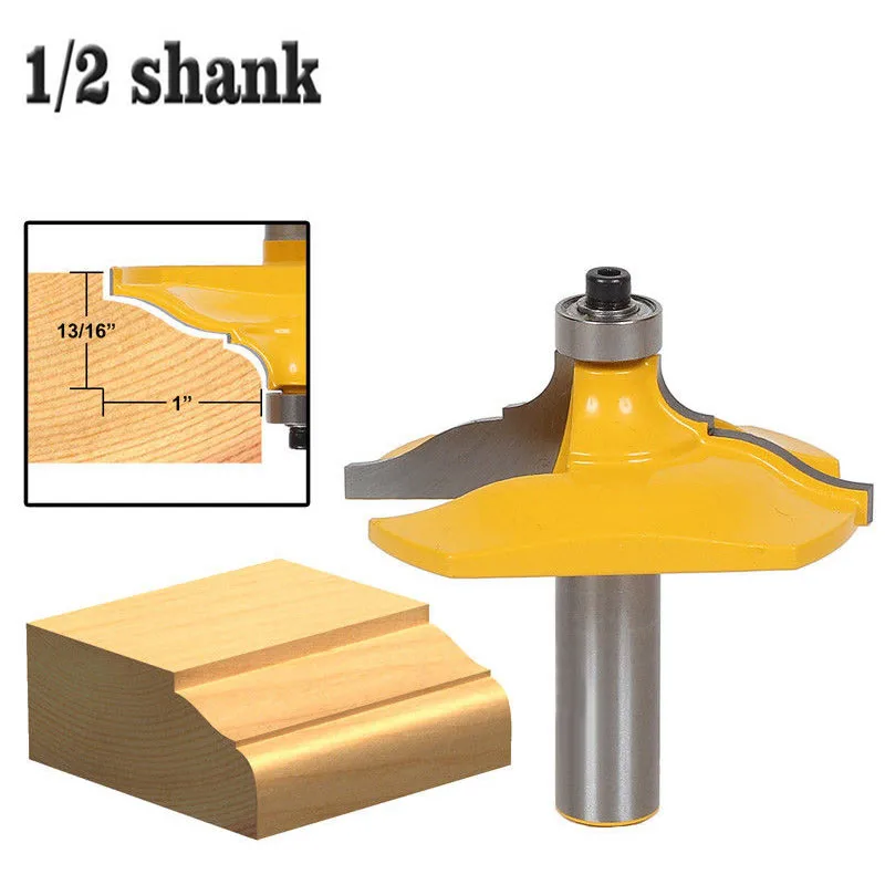 1pc 1/2" Shank Classical Ogee Molding & Edging Router Bit With Bearing Tungsten Door Knife Tenon Cutter Woodworking Cutter Tools
1pc 1/2" Shank Classical Ogee Molding & Edging Router Bit With Bearing Tungsten Door Knife Tenon Cutter Woodworking Cutter Tools