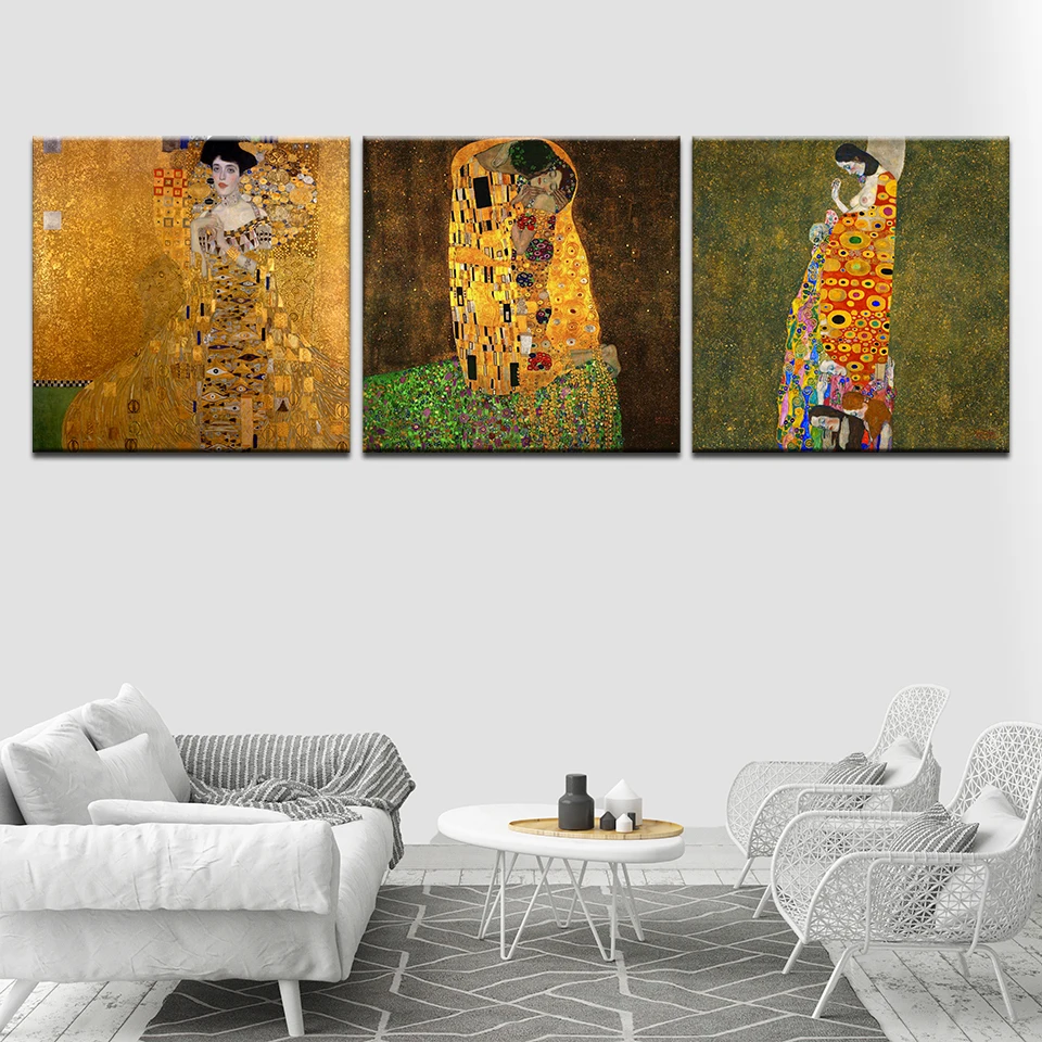 Abstract Portrait Of Adele Bloch Artwork Mural Canvas Paintings HD Print Wall Art picture bedroom living room Home Decor Posters | Дом и сад