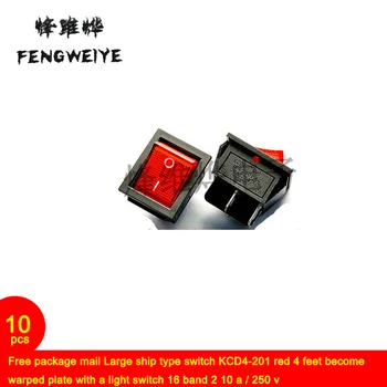 Free package mail Large ship type switch KCD4-201 red 4 feet become warped plate with a light switch 16 band 2 10 a / 250 v
Free package mail Large ship type switch KCD4-201 red 4 feet become warped plate with a light switch 16 band 2 10 a / 250 v