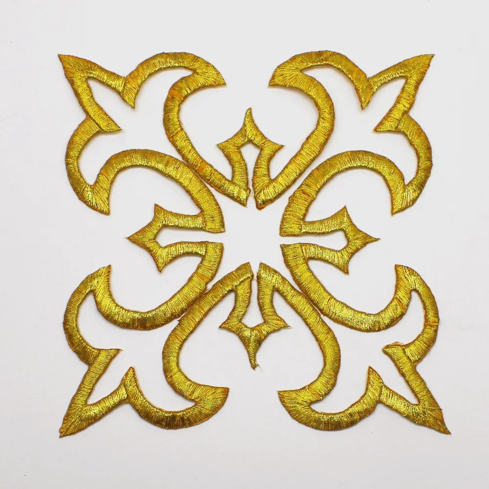 YACKALASI 10 Pieces/Lot Gold Cosplay Applique Iron-on Flower Patches Golden Metallic Embroidered Venise Trim 14.8*14.8cm
YACKALASI 10 Pieces/Lot Gold Cosplay Applique Iron-on Flower Patches Golden Metallic Embroidered Venise Trim 14.8*14.8cm