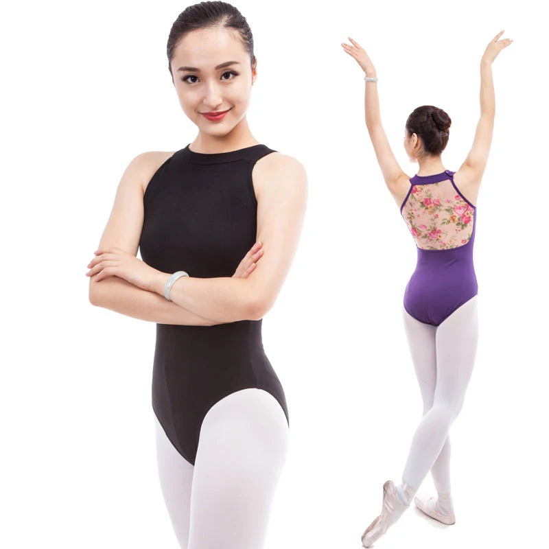Ballet Dance Sleeveless Bodysuit Mesh yarn Tops Stager Performance Wear 2 Colour Leotard Practice Leotards Clothes DWY923 | Тематическая